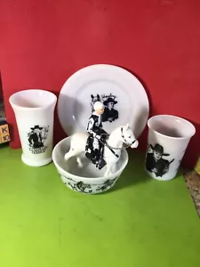 1950’s Hopalong Cassidy & Topper Ideal Toys ATLAS 6 Piece Child’s Set LQQK - Picture 1 of 16