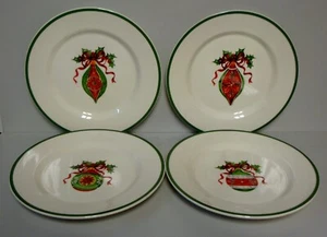 Christopher Radko HOLIDAY CELEBRATIONS Salad Plates   FOUR ORNAMENTS - Picture 1 of 2
