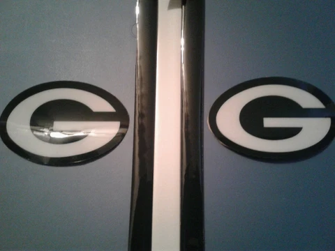 Green Bay Packers full size football helmet decals set Cover