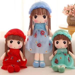 Stuffed Plush Doll Plush Stuffed Toy Handmade Rag Doll Plush Doll Girl 45cm - Picture 1 of 18
