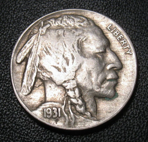 Old US Coins 1931 S Keydate 5C Buffalo Five Cents Nickel Cover