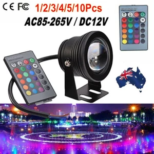 RGB LED Underwater Spot Light Garden Aquarium Fountain Pond Pump Strobe Lights - Picture 1 of 13
