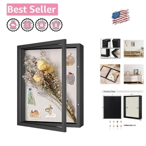 Sleek 11x14 Shadow Box Frame with Real Glass Cover - Contemporary Memory Exhibit - Picture 1 of 9