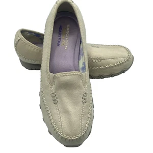 Skechers Relaxed Fit Fabric Slip On Shoes Women Size 8 Tan Memory Foam SN49020 - Picture 1 of 8