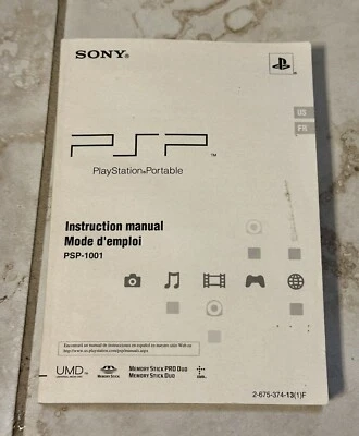 Sony Playstation Portable PSP-1001 Instruction Manual Only! - Image 1 of 4