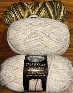 Wool Ease Yarn 402 Wheat Super Chunky 2 Skeins Lamb’s Wool Blend 1 Multi Color - Picture 1 of 5