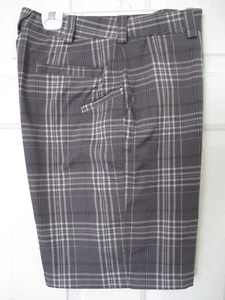 Under Armour Mens Flat Front Gray Plaid Golf Short Pant NWOT - Size 34W - Picture 1 of 2