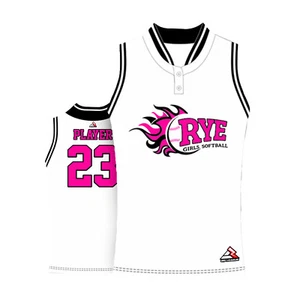 CUSTOM T-Shirt JERSEY Personalized Name Number - Rye Girls - Fastpitch Softball - Picture 1 of 7
