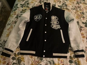 Rare Booger Kids Mickey Mouse Hands Letterman Varsity Leather Wool Jacket Sz. XL - Picture 1 of 3