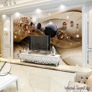 Fotomural no tejido papel pintado murales efecto 3D joyería de oro de lujo 3697 - Imagen 1 de 3