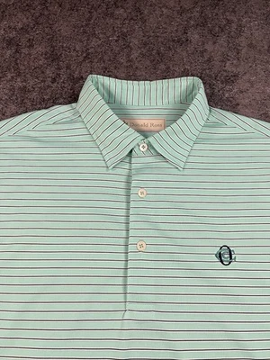 Camisa Polo Oakmont Country Club Donald Ross Para Hombres Grande Como Nueva Verde Rayas Golf Foto 1 de 4