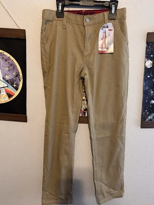 Levi’s Boy’s Chino Stretch Pants Khaki Size 12 NWT Adjustable Waist - Image 1 of 3