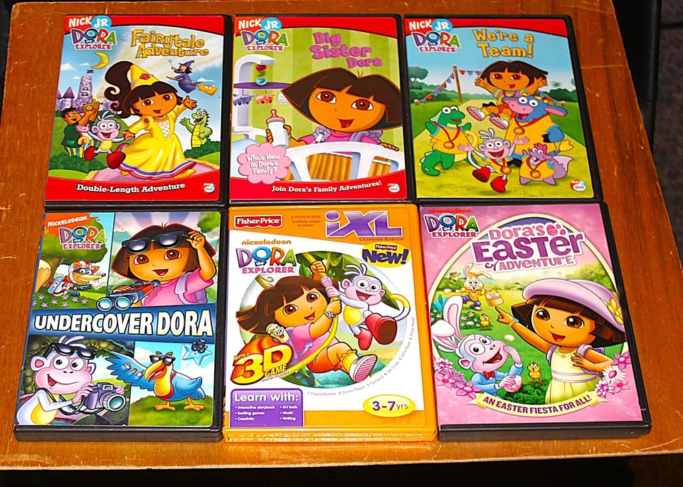 NICKELODEON DORA THE EXPLORER DVD LOT OF 6-SEE TITLES BELOW-ALL INSPECTED Foto 1 de 1