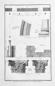 Templo Grecia Grecia Arquitectura Grabado En Cobre Choiseul 306736 - Imagen 1 de 1