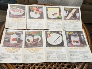 Annie's Attic MILK GLASS COLLECTION II: Set of 8 Vintage Crochet Patterns, EVC - Picture 1 of 9