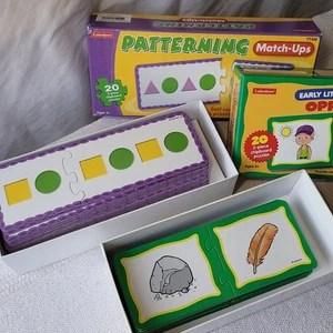 Lakeshore Set Of 2 Patterning & Opposites Match Ups Puzzles TT426 JJ214 Age 4-7 - Picture 1 of 5