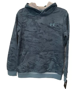 Under Armour Jungen Hoodie Jugend groß blau Fleece Logo Athlesure Taschen neu mit Etikett - Bild 1 von 10