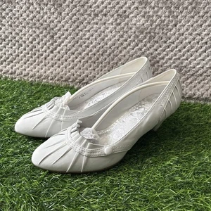 Grace Land Womens heels Size 36 White pointed toe - Imagen 1 de 8