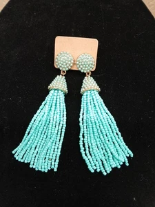 Aqua Perlen Quaste Ohrringe - Bild 1 von 6