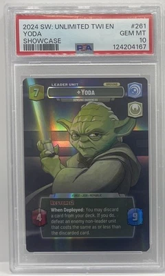 2024 STAR WARS UNLIMITED TCG SHOWCASE YODA SENSING DARKNESS #261 PSA 10 RARE SSP - Image 1 of 2