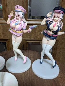 Super Sonico Space Police Black & Pink set Prize Figure doll toy anime manga mz - Picture 1 of 8