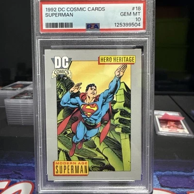 1992 DC Comics Cosmic Cards #18 Superman PSA 10 Gem Mint - Image 1 of 2