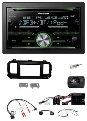 Pioneer Bluetooth Lenkrad DAB 2DIN USB CD Autoradio für Citroen Jumpy Erstausst. - Bild 1 von 4