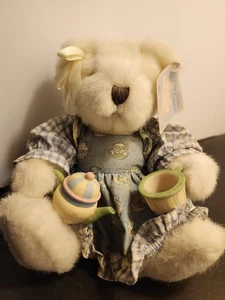 Blueberry Plush Bear/Stuffed Animal Holding Teapot&Cup Cozy Kitchen Collection  - Picture 1 of 5