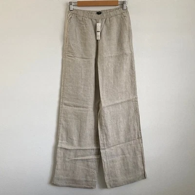 Pantalón J.Crew Stratus en lino XXS Pantalón en lino tostado claro Foto 1 de 4