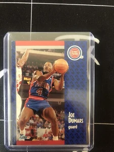 1991 Fleer Card, #59 Joe Dumars Hall of Fame, Pistons No. 4 Rentner - Bild 1 von 2
