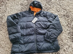 NEW EDDIE BAUER FULL ZIP DOWN PUFFER JACKET MENS M WITH HOOD M WIDE CHANNEL - Picture 1 of 6
