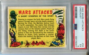 1962 Mars Attacks #55 Checklist PSA 5 EX *Set Break*