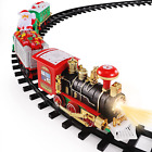 Christmas Train Set Toys around on Tree, Electric Railway Train Set W/ Locomotiv