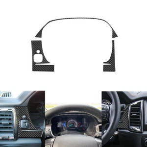 3Pcs Carbon Fiber Speedometer Outer Frame Cover Trim For Ford Ranger 2019-2022 - Picture 1 of 19
