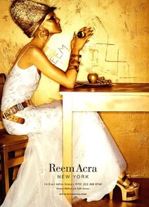 2002 Reem Acra Bride bridal fashion 1-page MAGAZINE AD - Foto 1 di 1