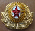 RUSSIAN   SOVIET CCCP   ARMY RED STAR   PIN BADGE HAT  COCKADE OFFICER 