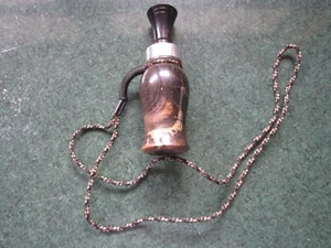 Beautiful turned barrel with USA made stopper duck call with silver Band & Lany - Picture 1 of 10