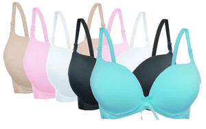 Push-up BH mit Schaumstoffkissen glatte Cups Unterwäsche Dessous 75-95 Cup C