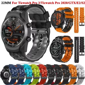 Banda de silicona deportiva de 22 mm para TicWatch Pro 3 Ultra GPS LTE GTX correa de reloj - Imagen 1 de 46