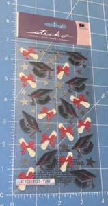 Graduation Caps & Diplomas, scrapbook stickers - Sticko 52-00108 - Picture 1 of 2