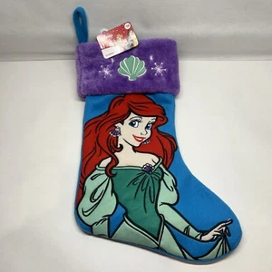Little Mermaid Ariel Christmas Stocking Disney Blue & Purple 17 Inches Brand New - Picture 1 of 5