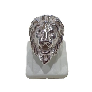Anello testa di Leone in argento 925% e brillanti - Bild 1 von 3