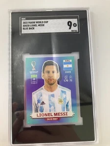 PANINI WORLD CUP 2022 LIONEL MESSI ARGENTINA STICKER BLUE BACK SGC 9. - Picture 1 of 2