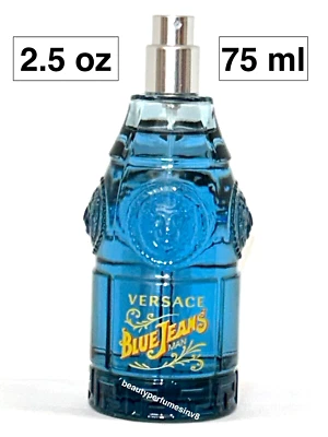 Pantalones de mezclilla Versace azules para hombre 2,5 OZ eau de toilette spray Foto 1 de 4
