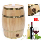 10L Pine wood Barrel Cask Wooden Storage Wine Brandy Whiskey Dispenser Barrel