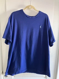 Polo Ralph Lauren Hemd royalblau weiß Pony kurzarm Erwachsene 2XL - Bild 1 von 6