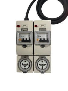 Power Board 5 Pin 40A to 2 x 5 Pin 10A RCBO Protected Outlets - Picture 1 of 7