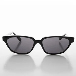 Rectangular Black Unisex Vintage Sunglasses - Abbot - Picture 1 of 3