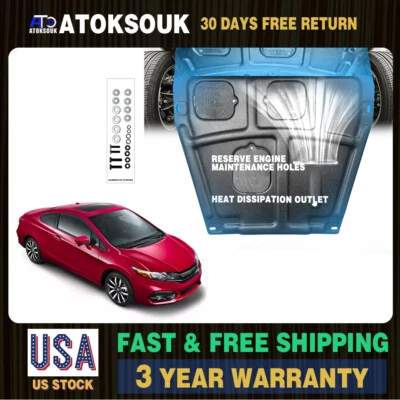 Protector contra salpicaduras de motor delantero para Honda Civic 2013-2014 Foto 1 de 4