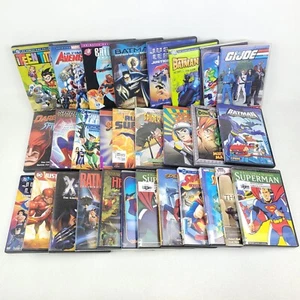 Lot of 29 DVDs Animated Superheroes DC Marvel Batman Spiderman Justice League - Picture 1 of 11